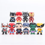 10cm 10pcs/set Justice League & Avengers Figure Set